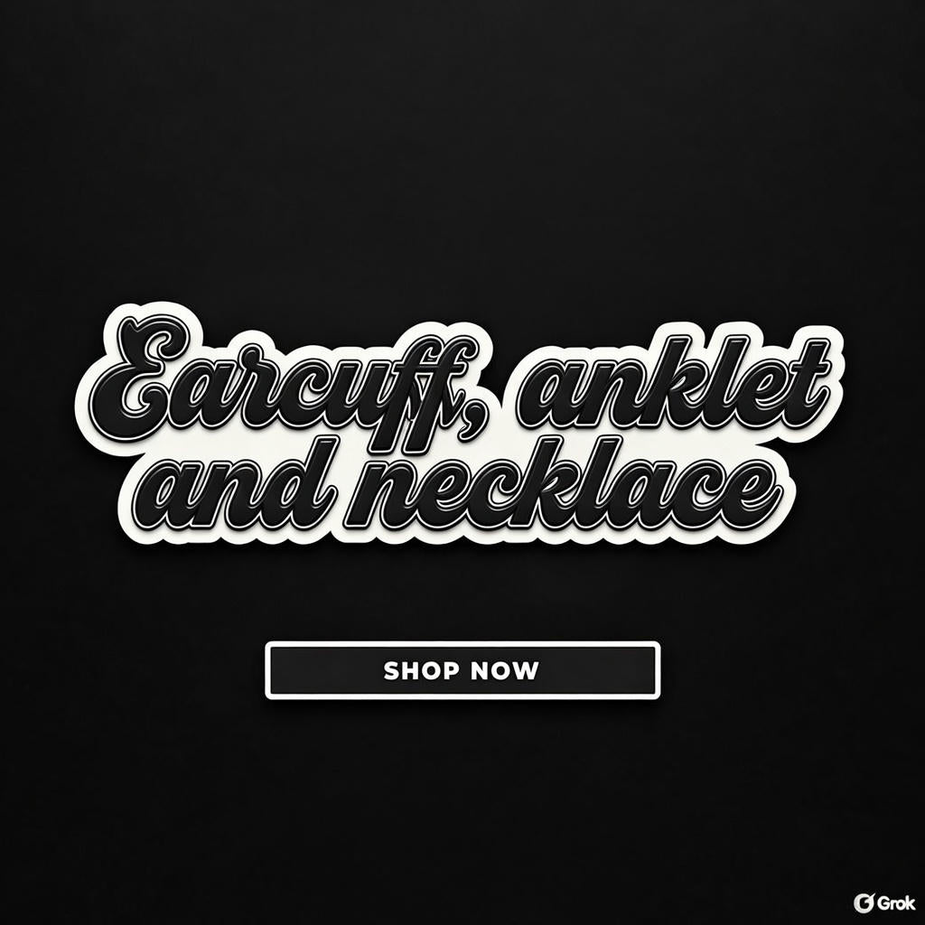 Earcuff,anklet and necklace